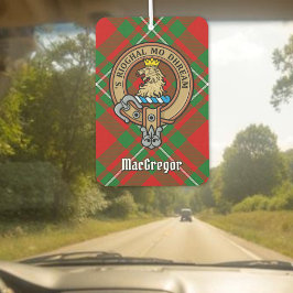 Clan Gregor Crest over Tartan Air Freshener Luchtverfrisser