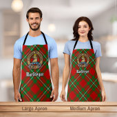 Clan Gregor Crest over Tartan Apron Schort