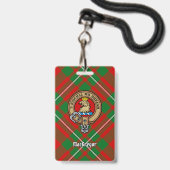 Clan Gregor Crest over Tartan Badge (Voorzijde met lanyard)