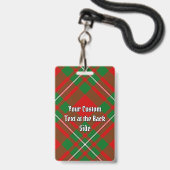 Clan Gregor Crest over Tartan Badge (Achterkant met lanyard)