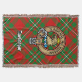 Clan Gregor Crest over Tartan Deken (Voorkant)