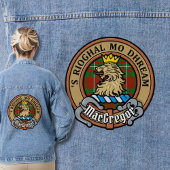 Clan Gregor Crest over Tartan Denim Jacket