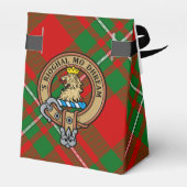 Clan Gregor Crest over Tartan Favor Box Bedankdoosjes (Achterkant)