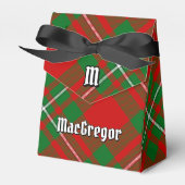 Clan Gregor Crest over Tartan Favor Box Bedankdoosjes (Voorkant Zijde)