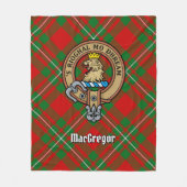 Clan Gregor Crest over Tartan Fleece Deken (Voorkant)
