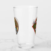 Clan Gregor Crest over Tartan Glas (Links)