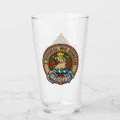Clan Gregor Crest over Tartan Glas (Voorkant)
