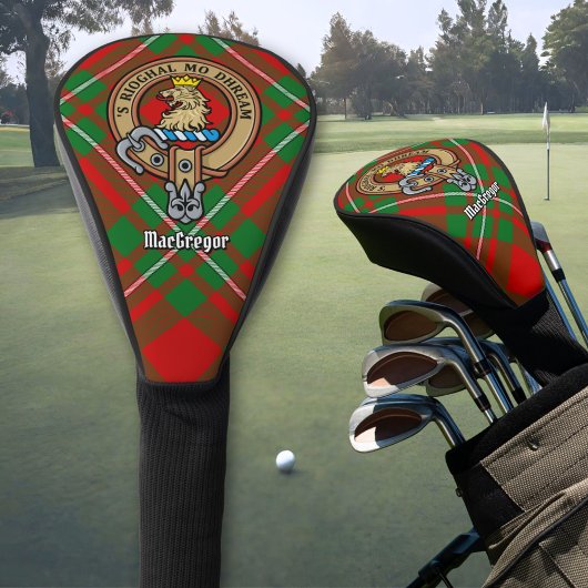 Clan Gregor Crest over Tartan Golfheadcover