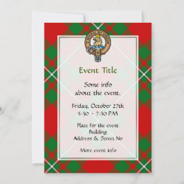 Clan Gregor Crest over Tartan Kaart