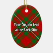 Clan Gregor Crest over Tartan Keramisch Ornament (Achterkant)