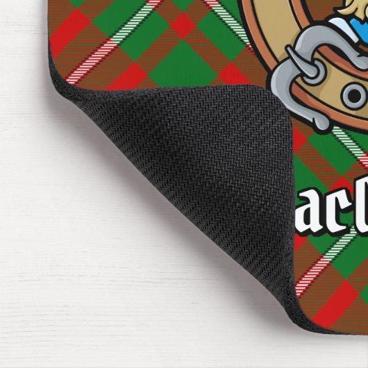 Clan Gregor Crest over Tartan Muismat (Hoek)