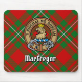 Clan Gregor Crest over Tartan Muismat (Voorkant)