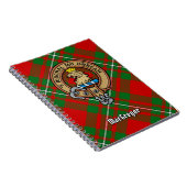 Clan Gregor Crest over Tartan Notitieboek (Rechterzijde)