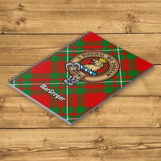 Clan Gregor Crest over Tartan Notitieboek