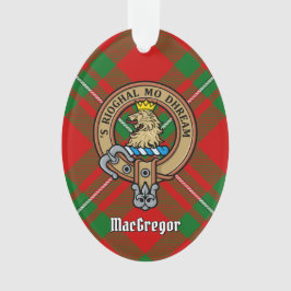 Clan Gregor Crest over Tartan Ornament