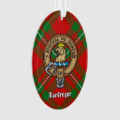 Clan Gregor Crest over Tartan Ornament (voorkant)