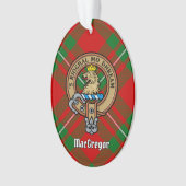 Clan Gregor Crest over Tartan Ornament (voorkant)