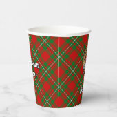 Clan Gregor Crest over Tartan Paper Cups Papieren Bekers (Rechts)