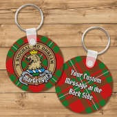 Clan Gregor Crest over Tartan Sleutelhanger