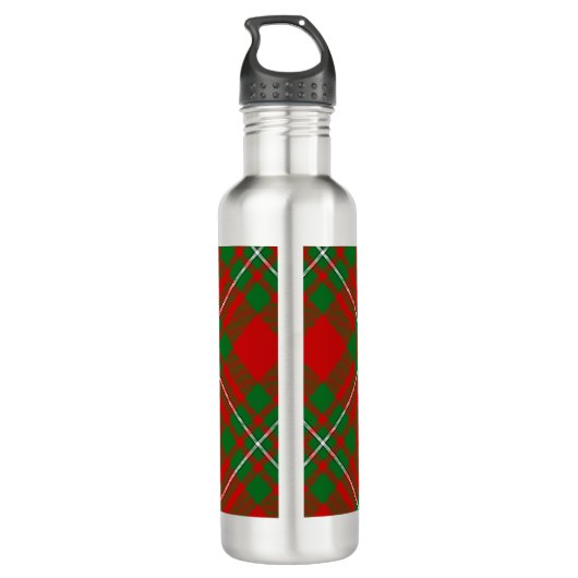 Clan Gregor Crest over Tartan Waterfles (Achterkant)