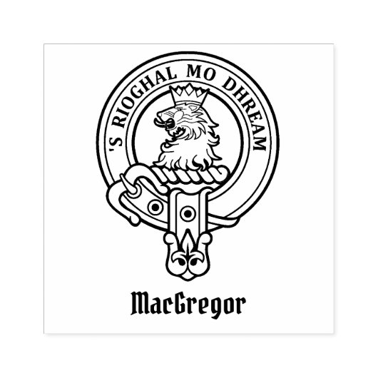 Clan Gregor Crest Rubber Stamp Rubberstempel (Afrduk)