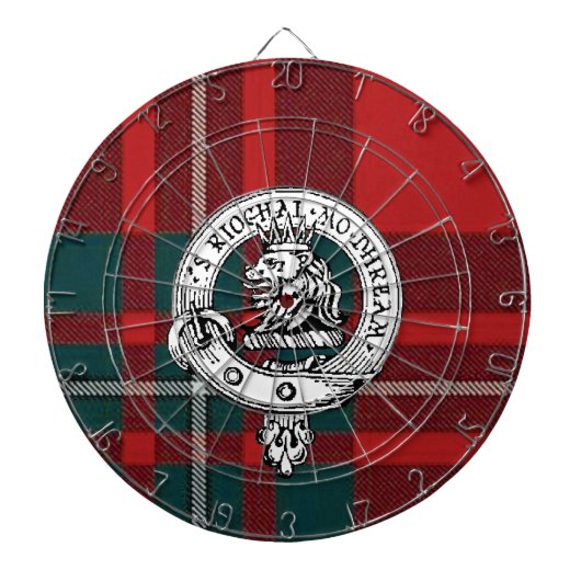 Clan Gregor / MacGregor Badge Dart Board Tartan Dartbord (Voorkant)