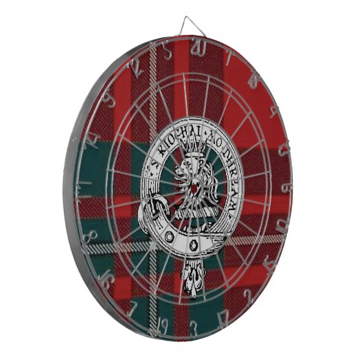Clan Gregor / MacGregor Badge Dart Board Tartan Dartbord (Voorkant Links)
