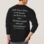 Clan Gregor Poem op Back Crest Pocket Black T-shirt (Achterkant)