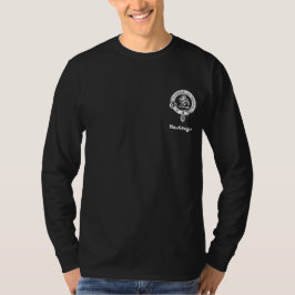 Clan Gregor Poem op Back Crest Pocket Black T-shirt