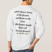 Clan Gregor Poem op Back Crest Pocket T-shirt (Achterkant)