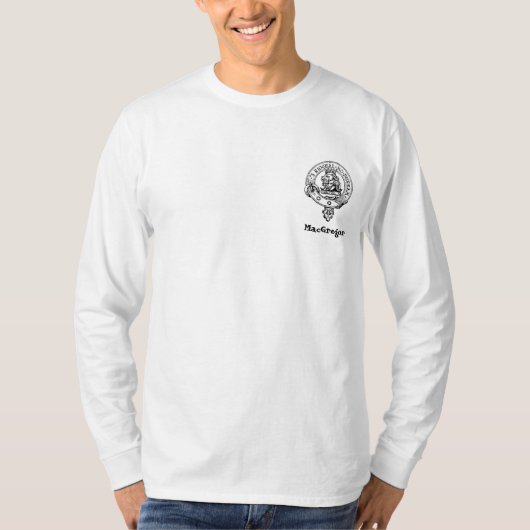 Clan Gregor Poem op Back Crest Pocket T-shirt (Voorkant)