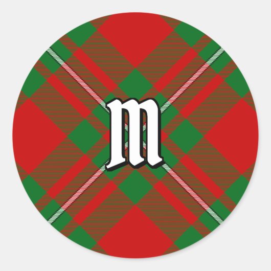 Clan Gregor Tartan Classic Round Sticker (Voorkant)