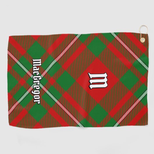 Clan Gregor Tartan Golf Towel Golfhanddoek (Horizontaal)