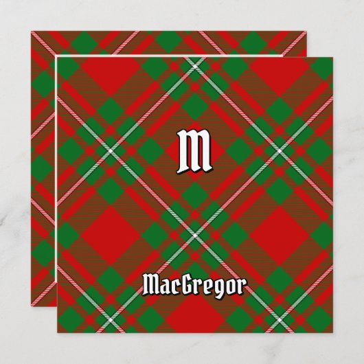 Clan Gregor Tartan Kaart (Voorkant / Achterkant)
