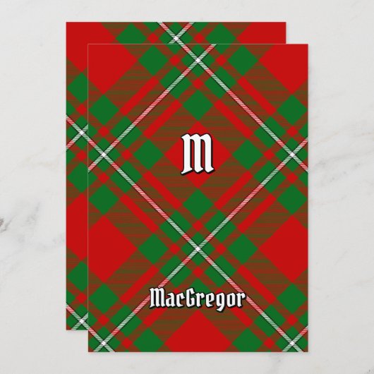 Clan Gregor Tartan Kaart (Voorkant / Achterkant)