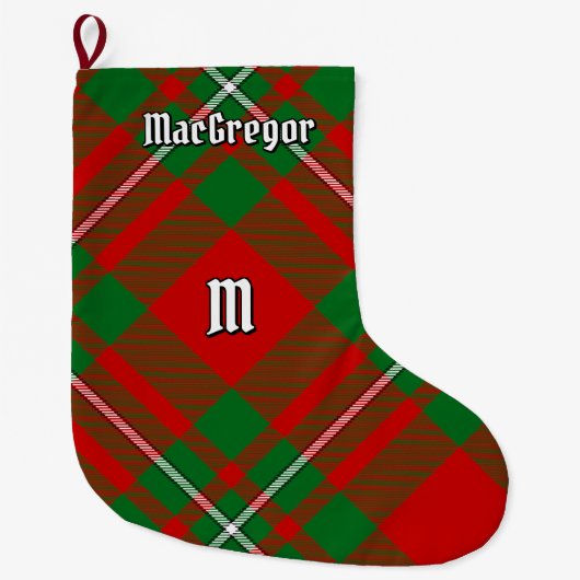 Clan Gregor Tartan Kerststop Grote Kerstsok (Voorkant)