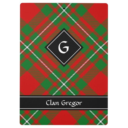 Clan Gregor Tartan Klembord (Achterkant)