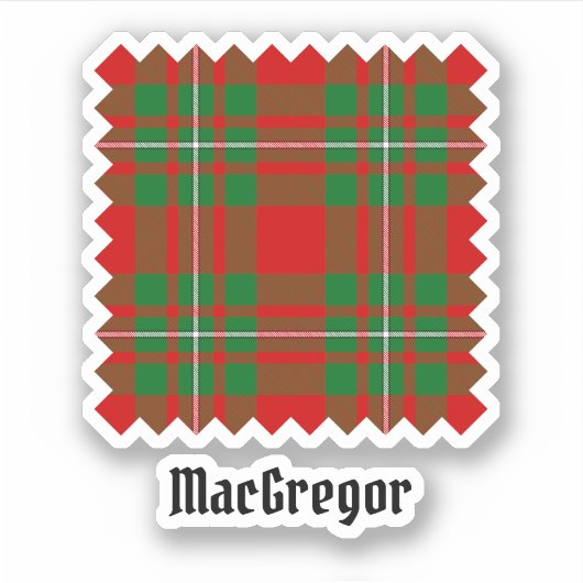 Clan Gregor Tartan Sticker (Voorkant)