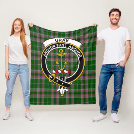 Clan Grey Hunting Tartan Pset Fleece Deken