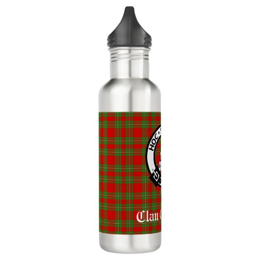 Clan Grierson Crest Badge & Tartan Waterfles (Links)