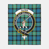 Clan Gunn Ancient Tartan Pset Fleece Deken (Voorkant)