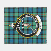 Clan Gunn Ancient Tartan Pset Fleece Deken (Voorkant (Horizontaal))