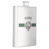 Clan Gunn (bewerken) Crest & Tartan Flacon (Rechts)
