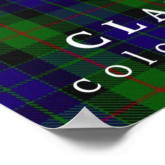 Clan Gunn Colors of Scotland Tartan Poster (Hoek)