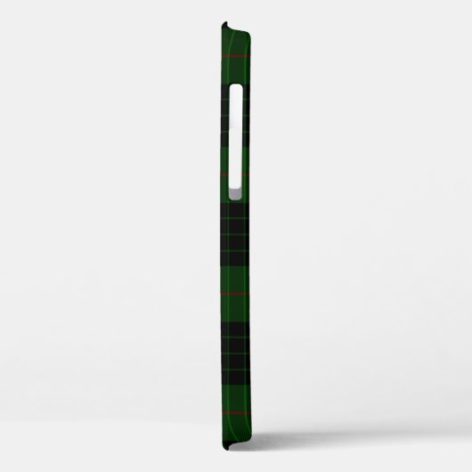 Clan Gunn Crest Badge en Tartan Case-Mate iPhone Case (Achterkant / Links)