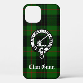 Clan Gunn Crest Badge en Tartan Case-Mate iPhone Case