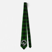 Clan Gunn Crest Badge en Tartan Stropdas (Voorkant)