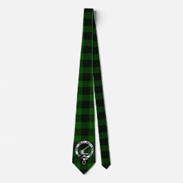 Clan Gunn Crest Badge en Tartan Stropdas