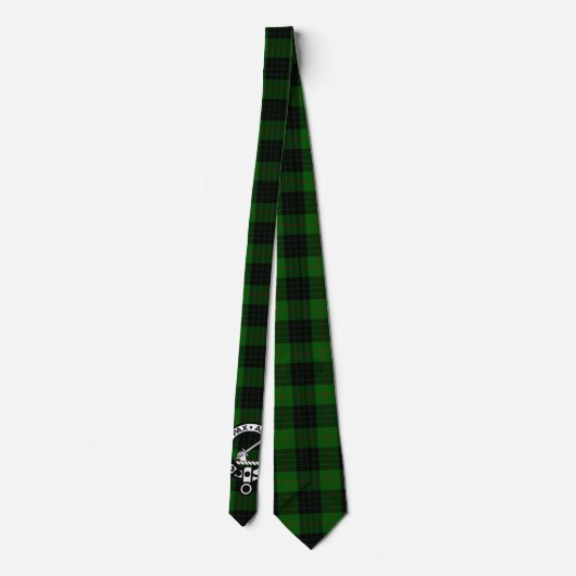 Clan Gunn Crest Badge en Tartan Stropdas (Achterkant)