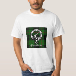 Clan Gunn Crest Badge en Tartan T-shirt